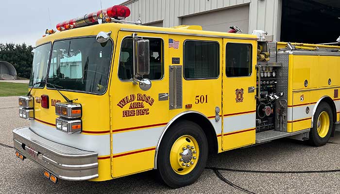 Wild Rose Area Fire District fleet and fire department fleet 501