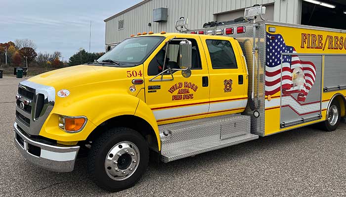 Wild Rose Area Fire District fleet and fire department fleet 504