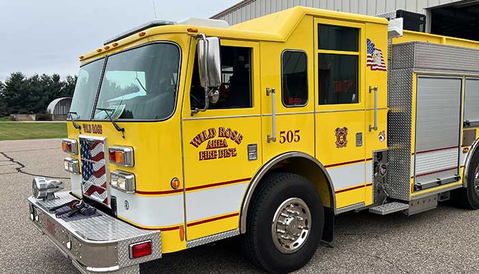 Wild Rose Area Fire District fleet and fire department fleet 505