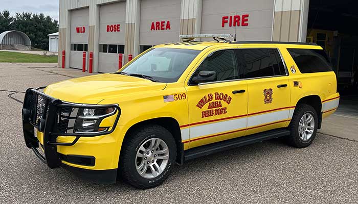 Wild Rose Area Fire District fleet and fire department fleet 509