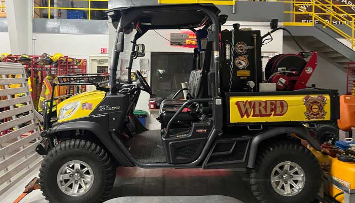 Wild Rose Area Fire District fleet and fire department fleet kubota