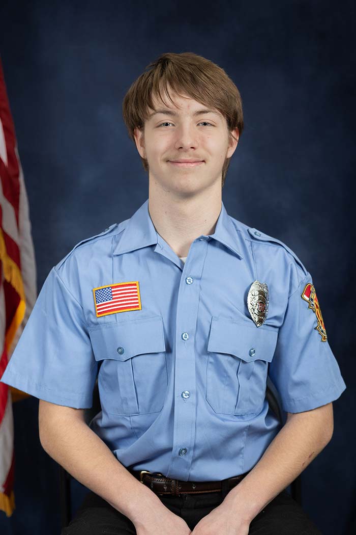 Wild Rose Area Fire District fleet and fire department team member cadet Trevor