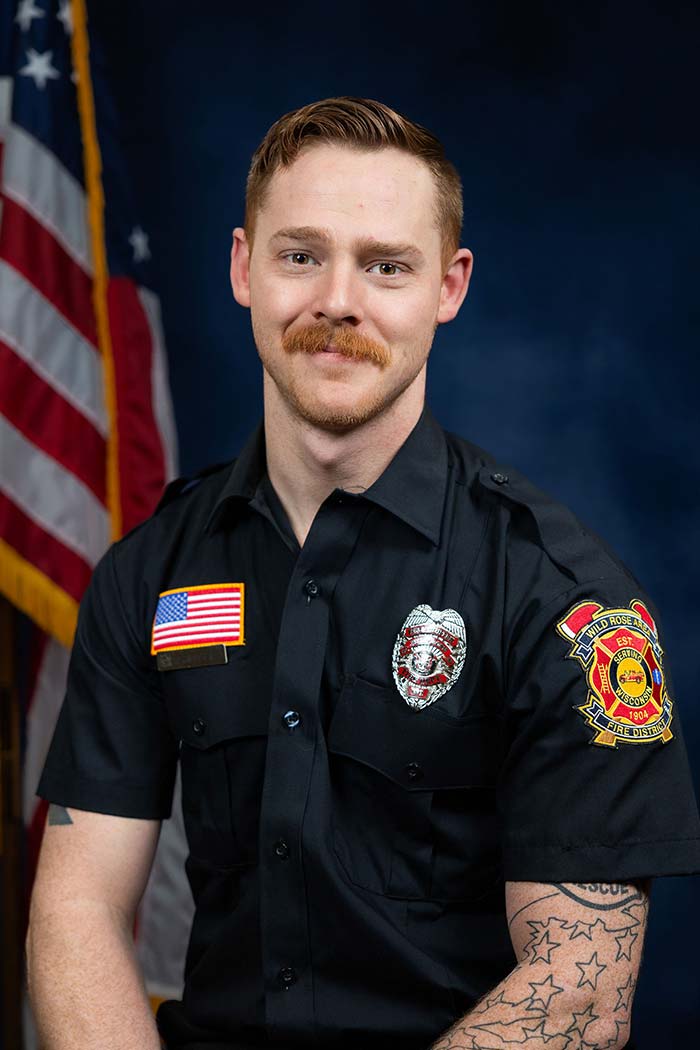 Wild Rose Area Fire District fleet and fire department team member firefighter Sean
