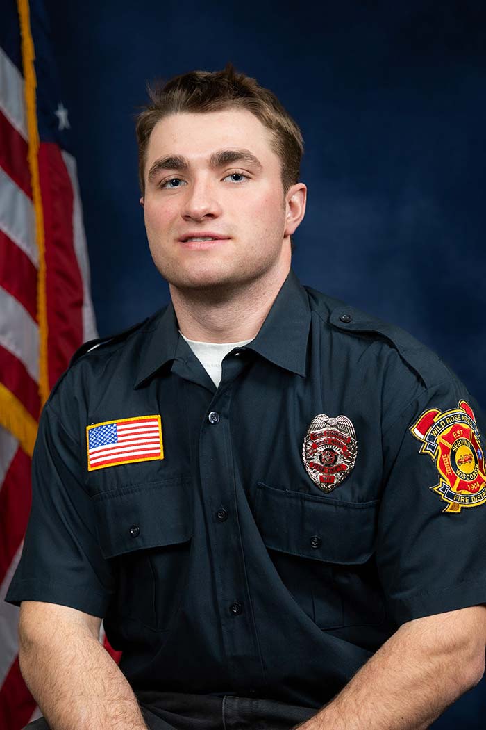 Wild Rose Area Fire District fleet and fire department team member firefighter Nick
